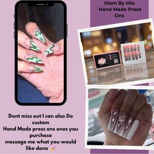 Hand made custom press on nails Personalize nail care